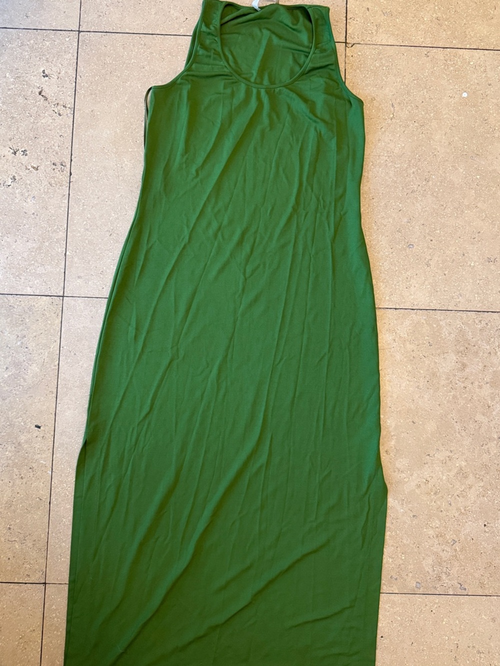 Michael Kors Collection Green Sleeveless Maxi Tank Dress